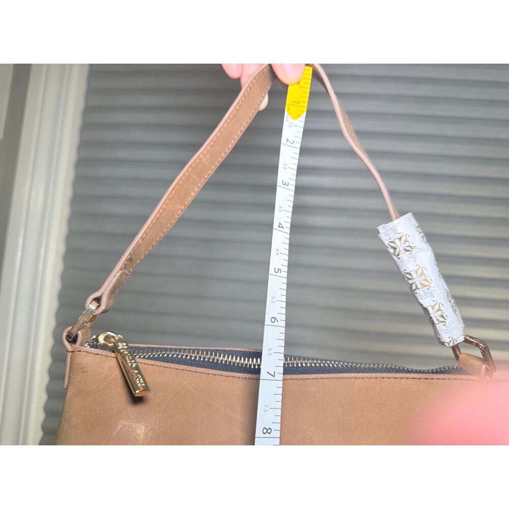 Rustic Cuff Cheyenne Suede Shoulder Bag Tan Camel Leather Gold Tone Purse2 - Picture 9 of 12